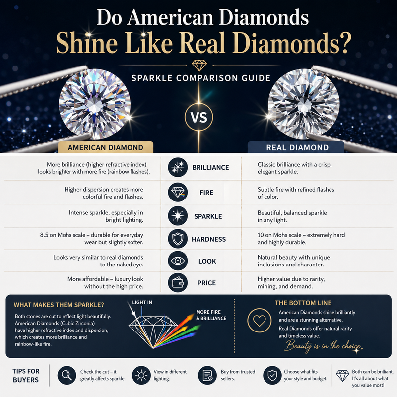 Do American Diamonds Shine Like Real Diamonds? Sparkle Comparison Guide