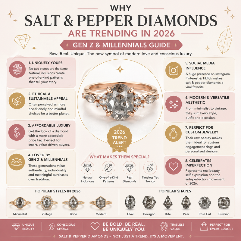 Why Salt and Pepper Diamonds Are Trending in 2026 (Gen Z & Millennials Guide)