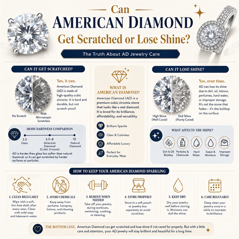 Can American Diamond Get Scratched or Lose Shine?