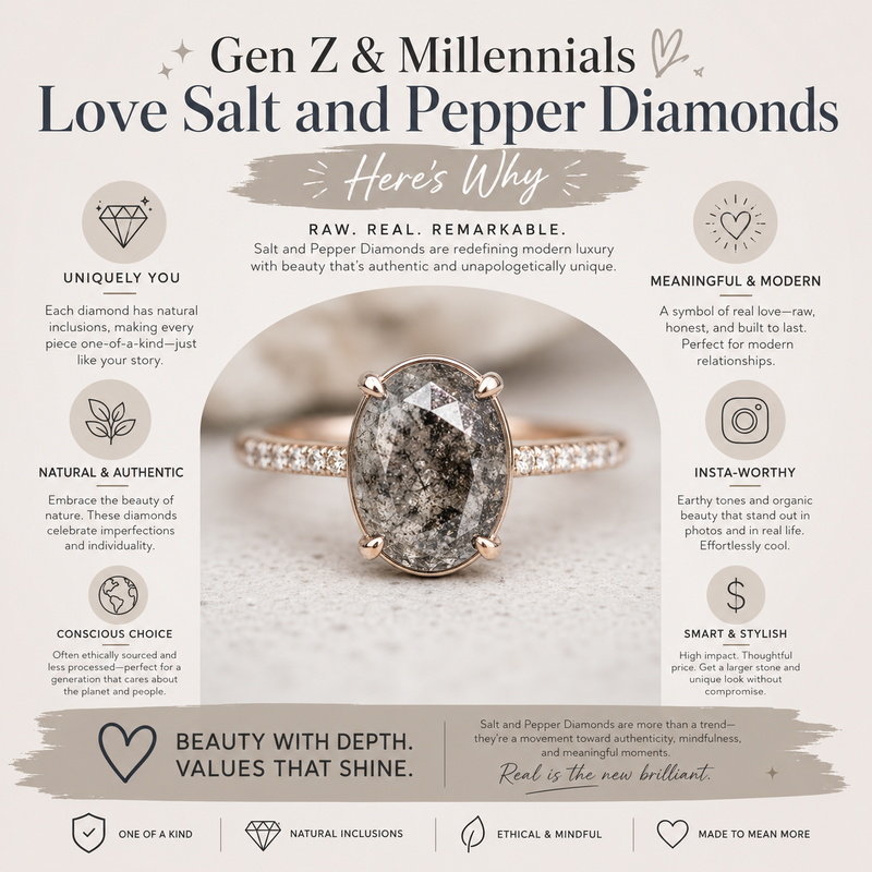 Gen Z &amp; Millennials Love Salt and Pepper Diamonds – Here’s Why
