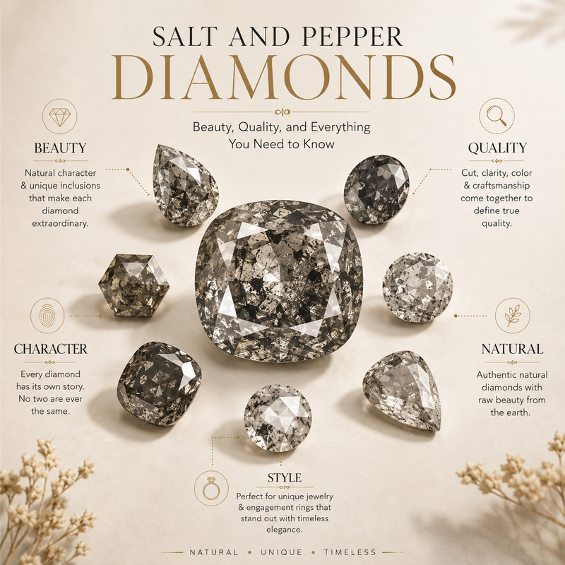 Salt and Pepper Diamonds: Beauty, Quality, and Everything You Need to Know