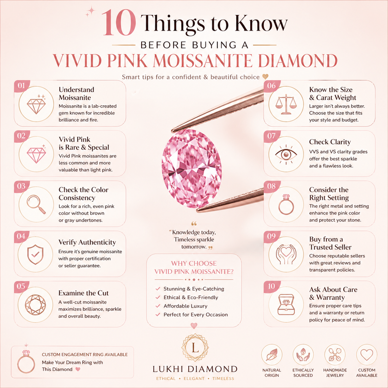 10 Things to Know Before Buying a Vivid Pink Moissanite Diamond