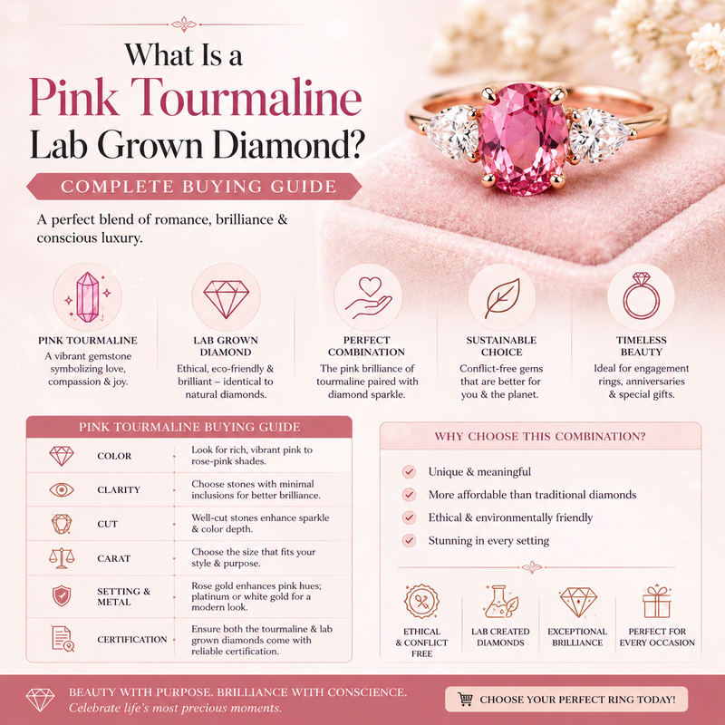 What Is a Pink Tourmaline Lab Grown Diamond? Complete Buying Guide