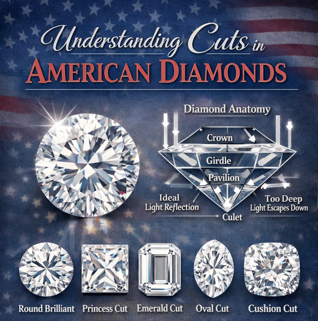Understanding Cuts in American Diamonds: A Complete Guide to Brilliance & Beauty