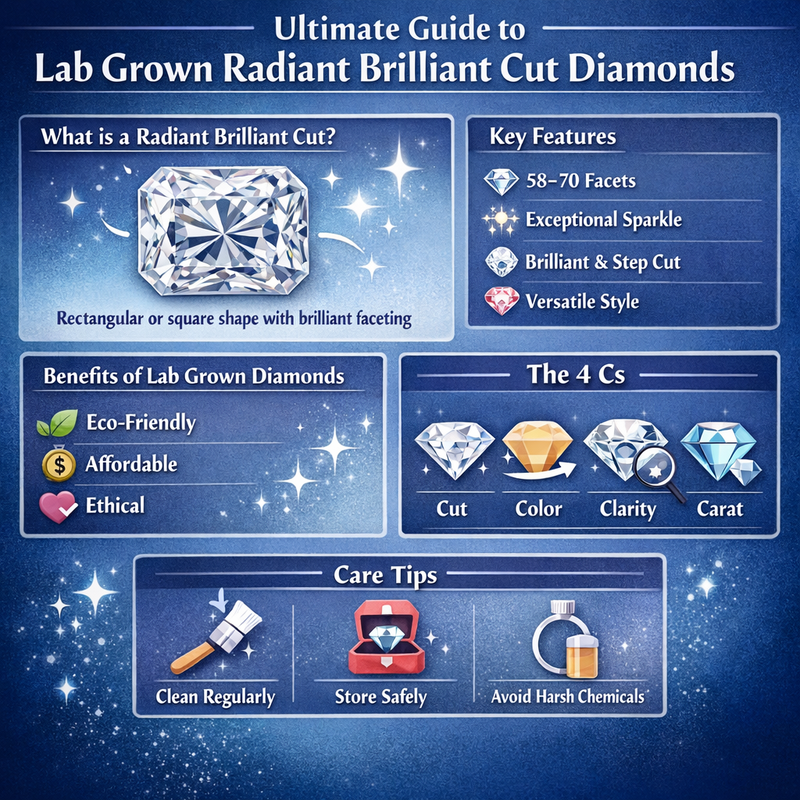 Ultimate Guide to Lab Grown Radiant Brilliant Cut Diamonds