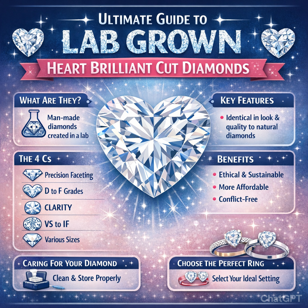 Ultimate Guide to Lab Grown Heart Brilliant Cut Diamonds