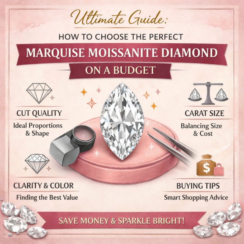 Ultimate Guide: How to Choose the Perfect Marquise Moissanite Diamond on a Budget