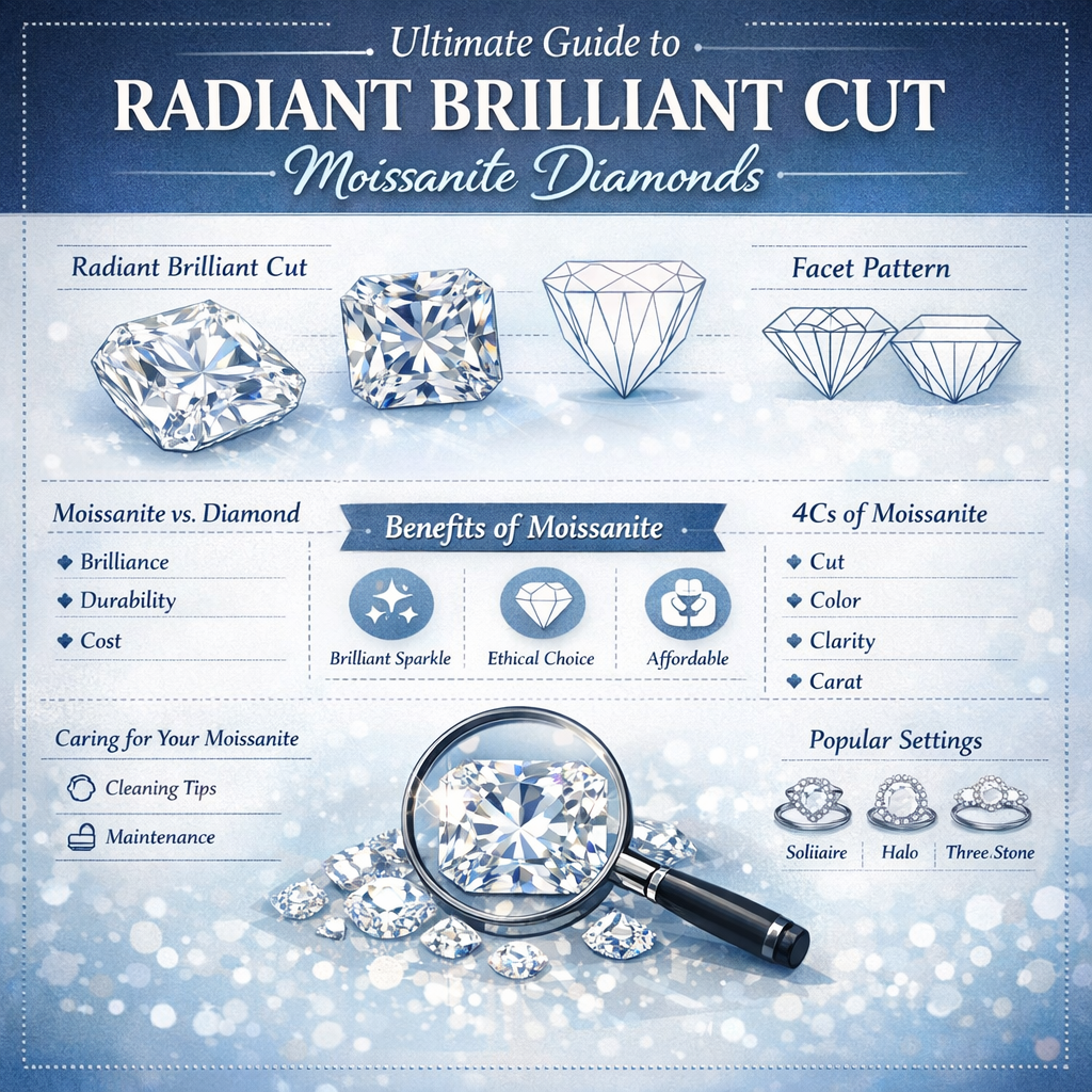 Ultimate Guide to Radiant Brilliant Cut Moissanite Diamonds