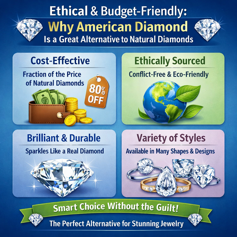 Ethical & Budget-Friendly: Why American Diamond Is a Great Alternative to Natural Diamonds