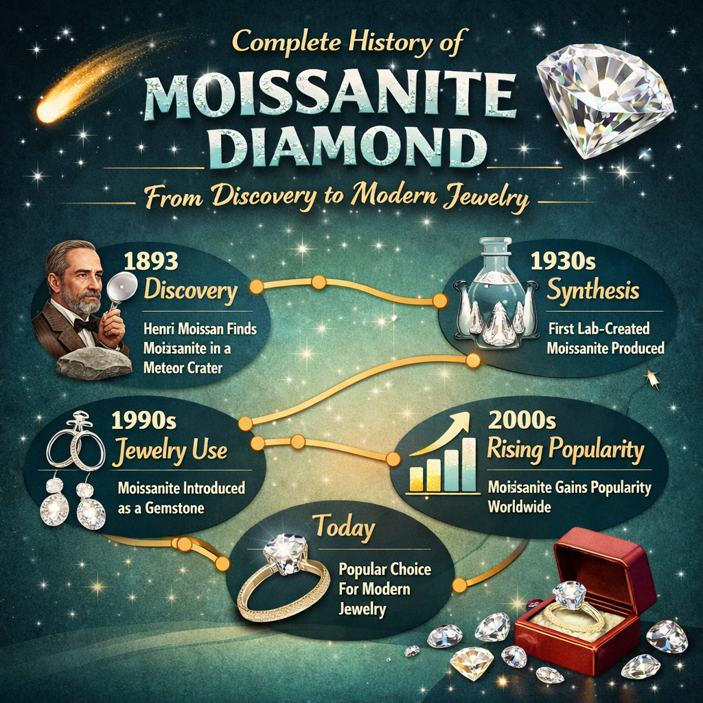 Complete History of Moissanite Diamond: From Discovery to Modern Jewelry