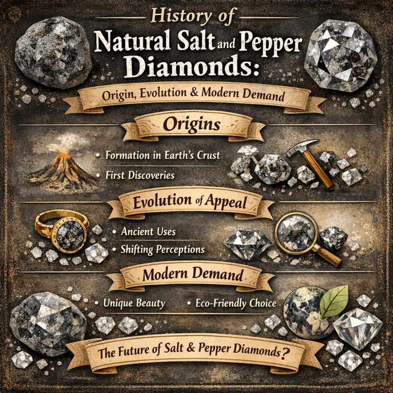 History of Natural Salt and Pepper Diamonds: Origin, Evolution & Modern Demand