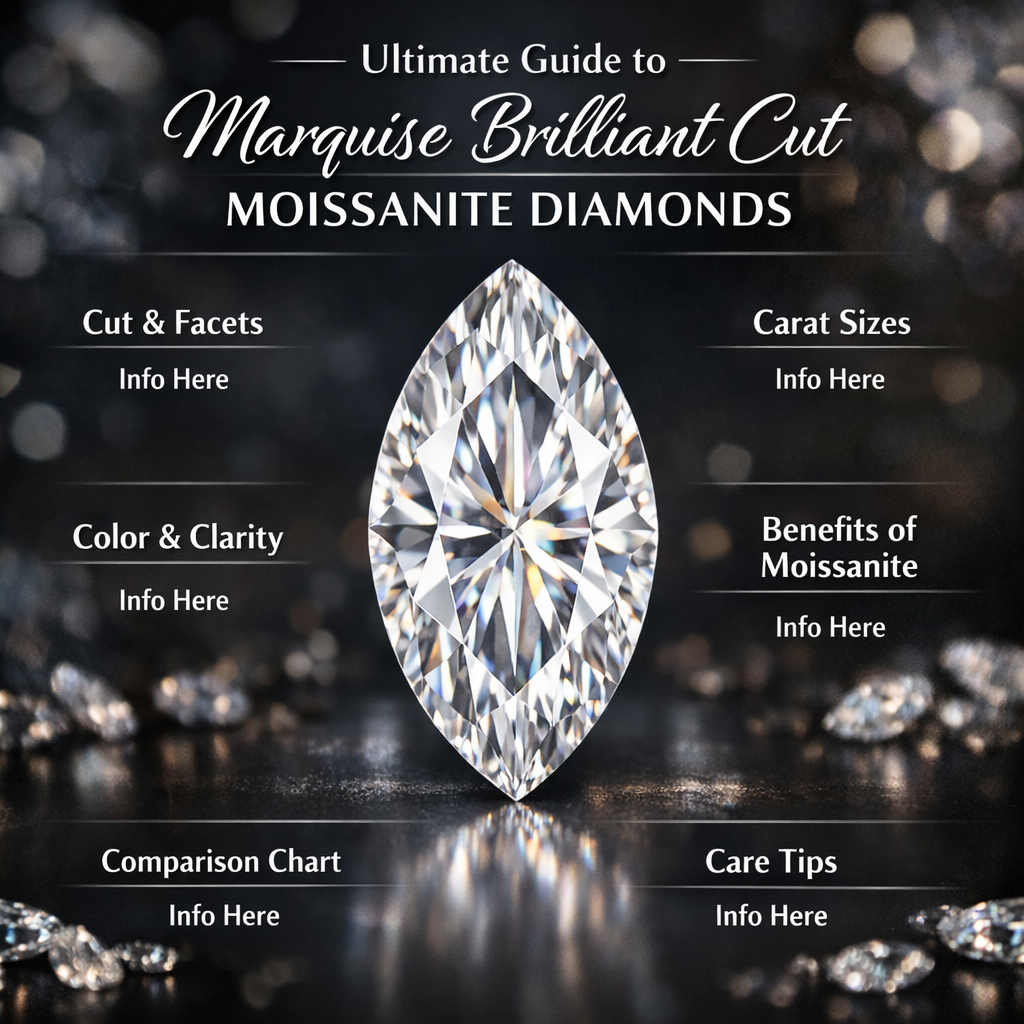 Ultimate Guide to Marquise Brilliant Cut Moissanite Diamonds