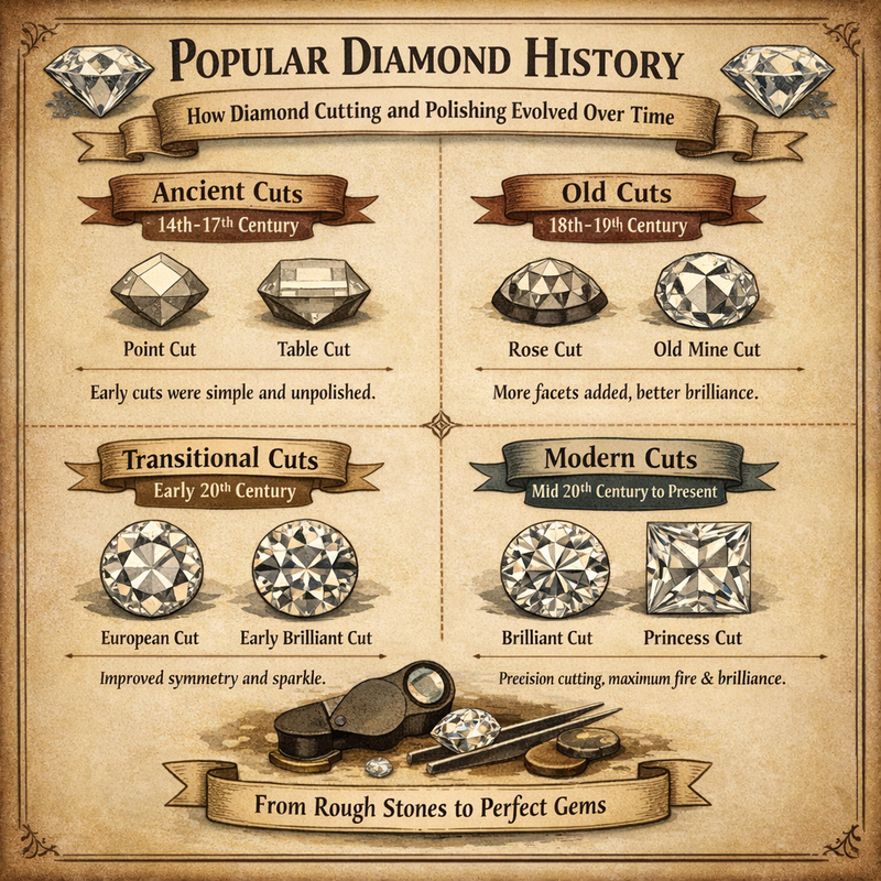 Popular Diamond History: How Diamond Cutting and Polishing Evolved Over Time