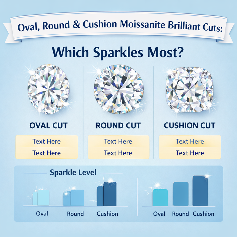 Oval, Round & Cushion Moissanite Brilliant Cuts: Which Sparkles Most?