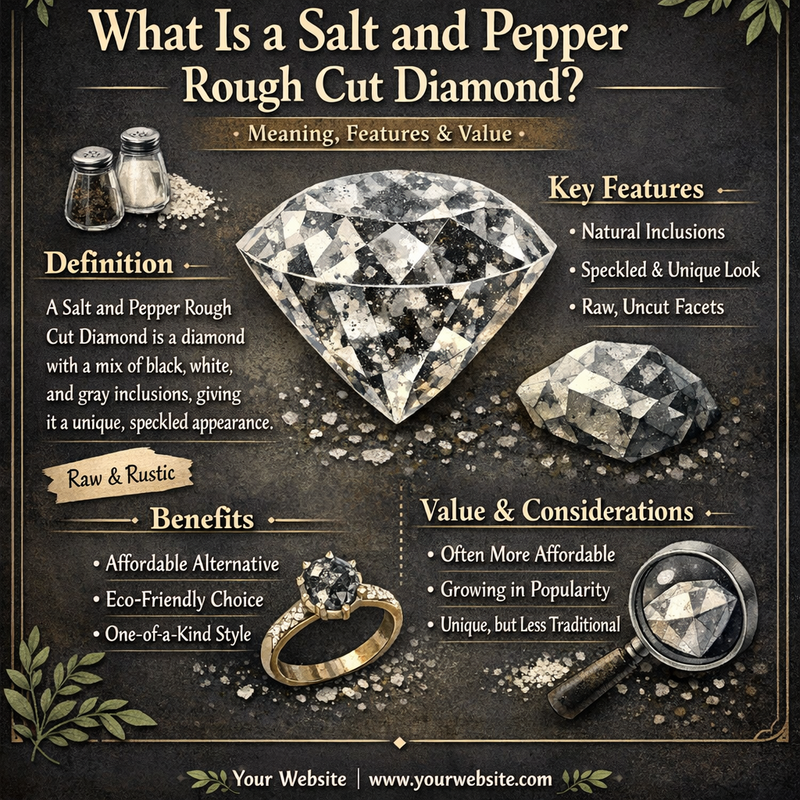 What Is a Salt and Pepper Rough Cut Diamond? Meaning, Features & Value