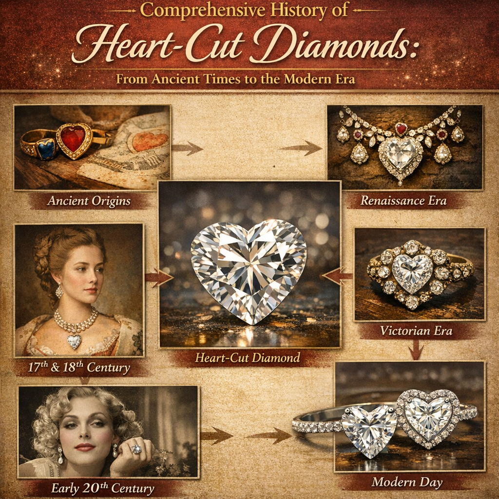 Comprehensive History of Heart-Cut Diamonds: From Ancient Times to the Modern Era