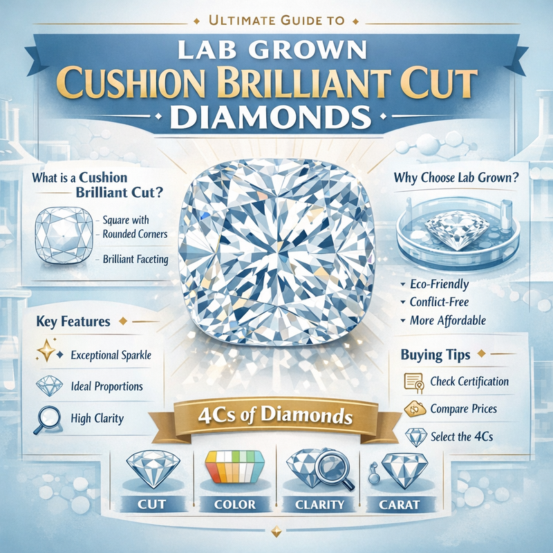 Ultimate Guide to Lab Grown Cushion Brilliant Cut Diamonds