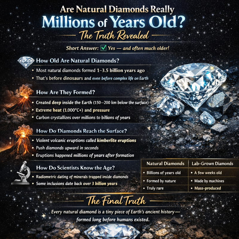Are Natural Diamonds Really Millions of Years Old? The Truth Revealed