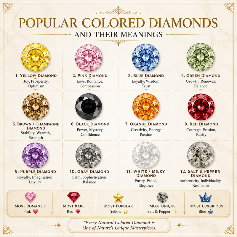 Popular Colored Diamonds and Their Meanings