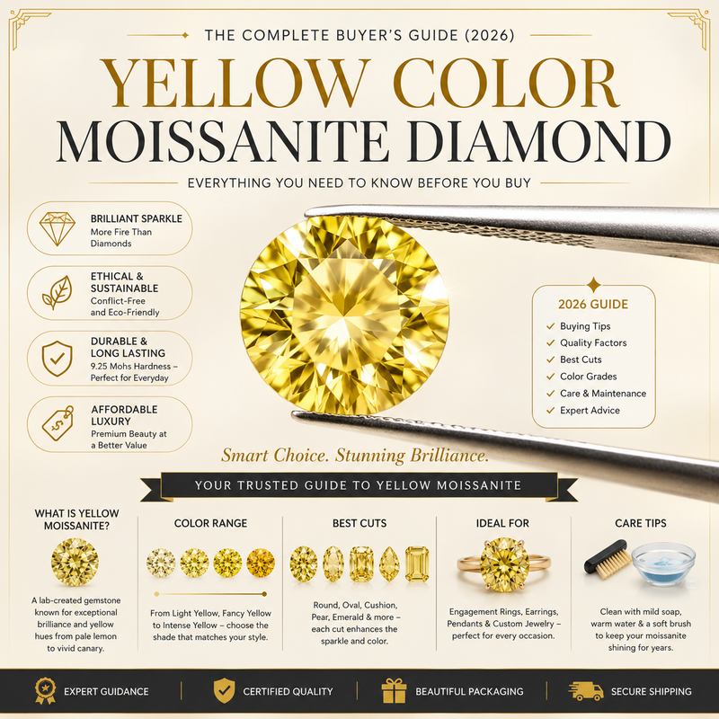 Yellow Color Moissanite Diamond: The Complete Buyer's Guide (2026)