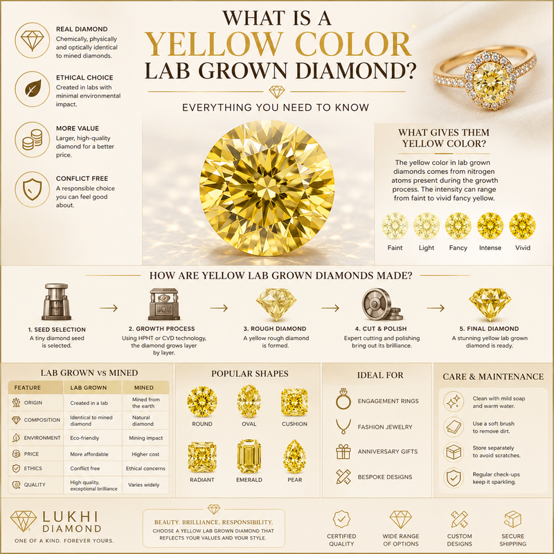 What Is a Yellow Color Lab Grown Diamond? Everything You Need to Know