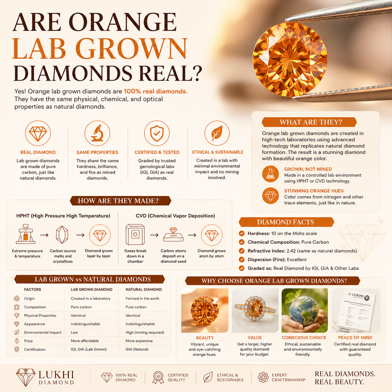 Are Orange Lab Grown Diamonds Real?