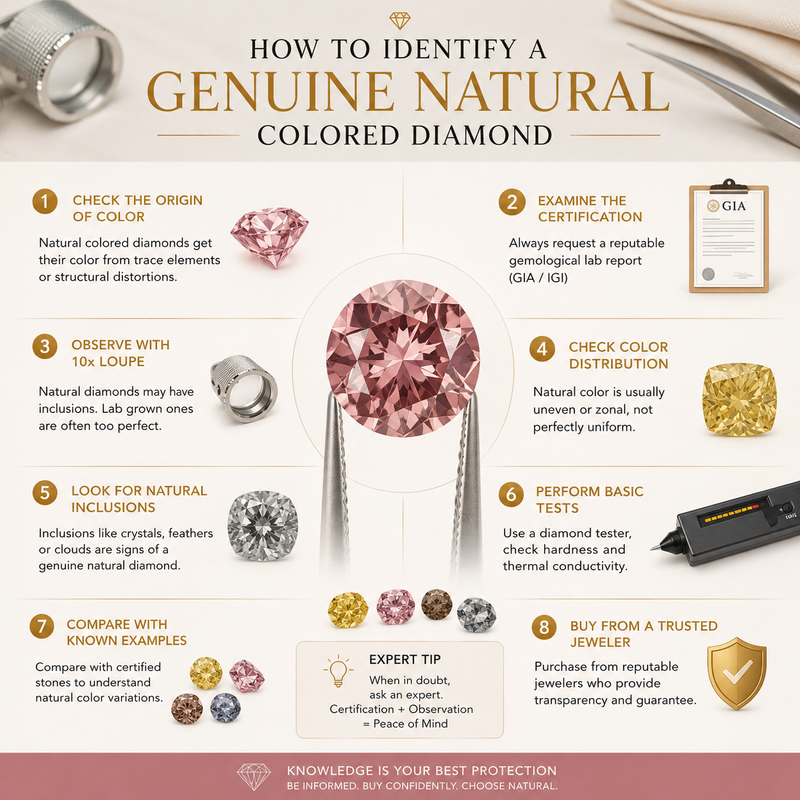 How to Identify a Genuine Natural Colored Diamond