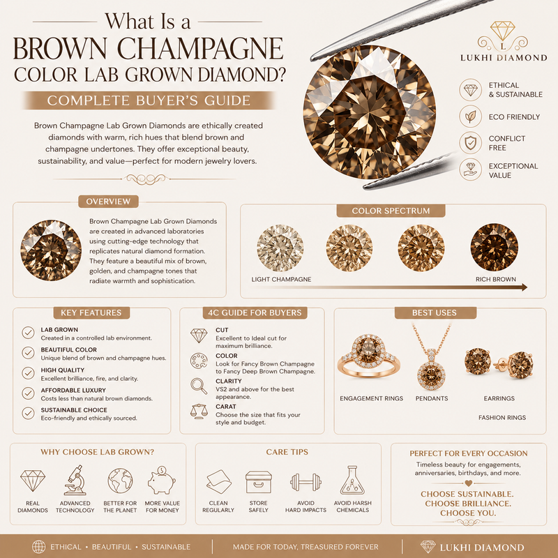 What Is a Brown Champagne Color Lab Grown Diamond? Complete Buyer’s Guide