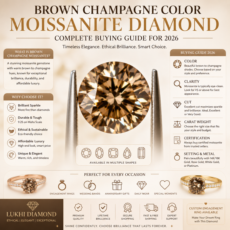 Brown Champagne Color Moissanite Diamond: Complete Buying Guide for 2026