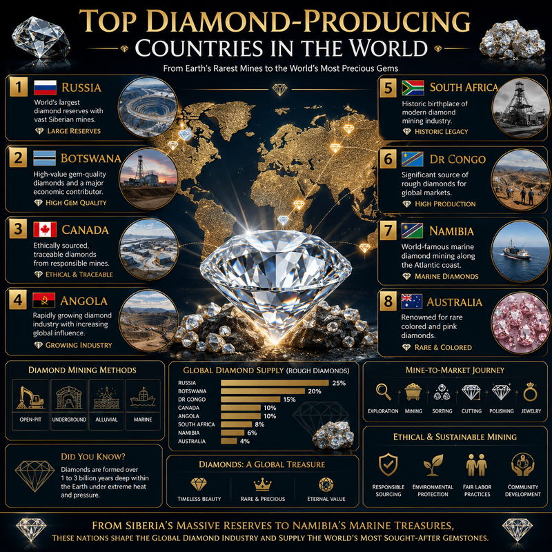 Top Diamond-Producing Countries in the World