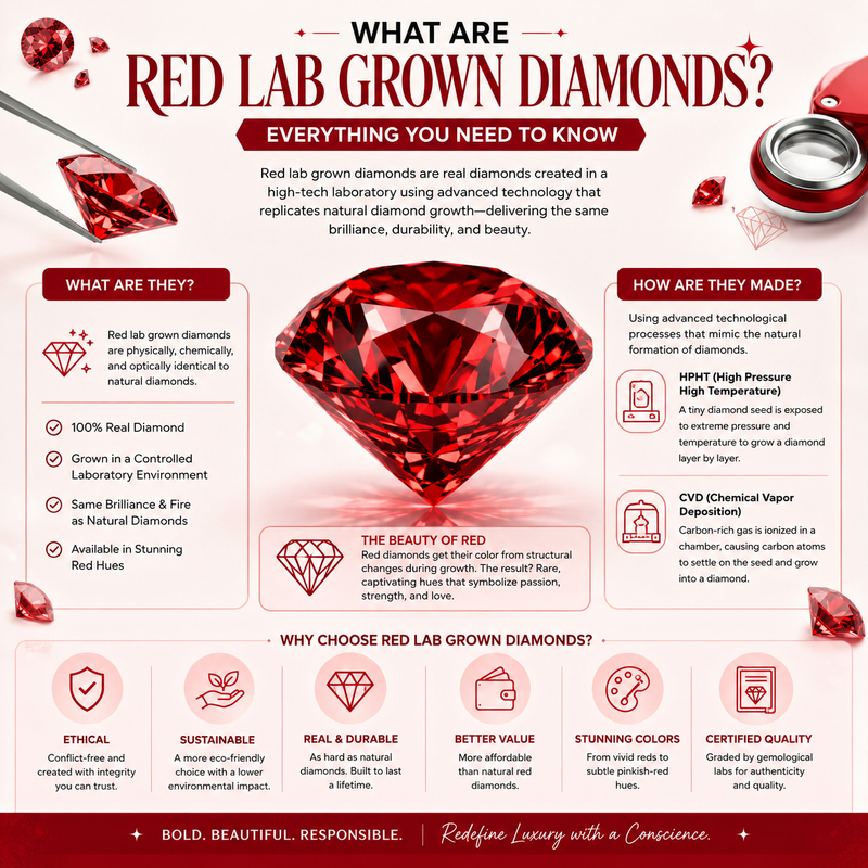 What Are Red Lab Grown Diamonds? Everything You Need to Know