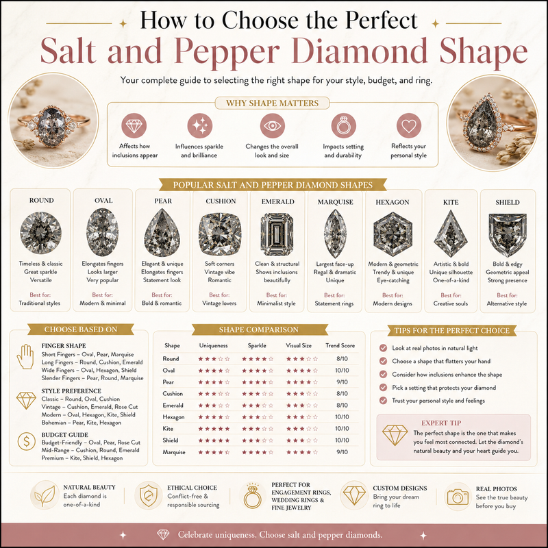 How to Choose the Perfect Salt and Pepper Diamond Shape