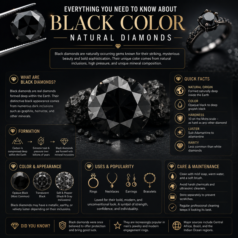 Everything You Need to Know About Black Color Natural Diamonds