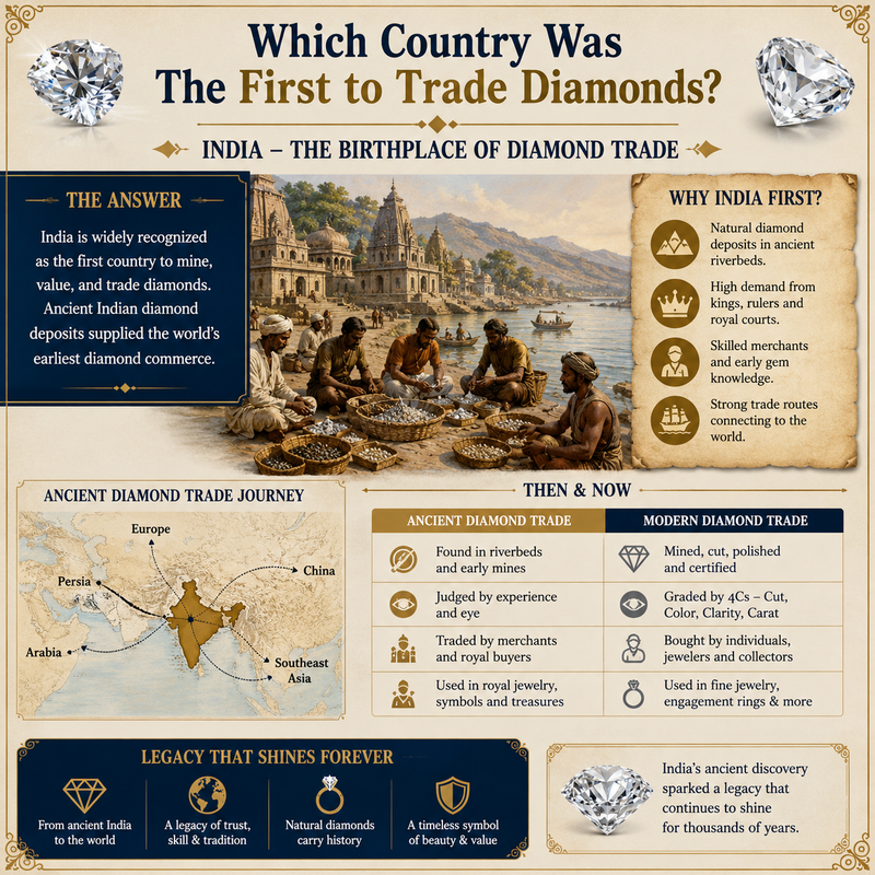 Which Country Was the First to Trade Diamonds?