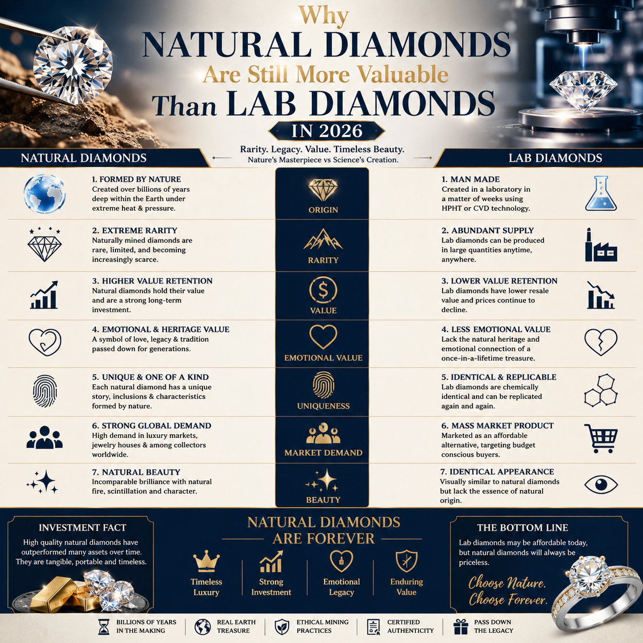 Why Natural Diamonds Are Still More Valuable Than Lab Diamonds in 2026
