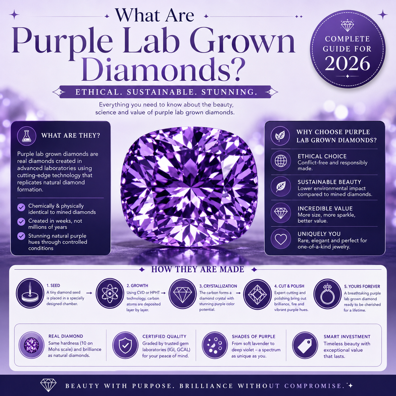 What Are Purple Lab Grown Diamonds? Complete Guide for 2026