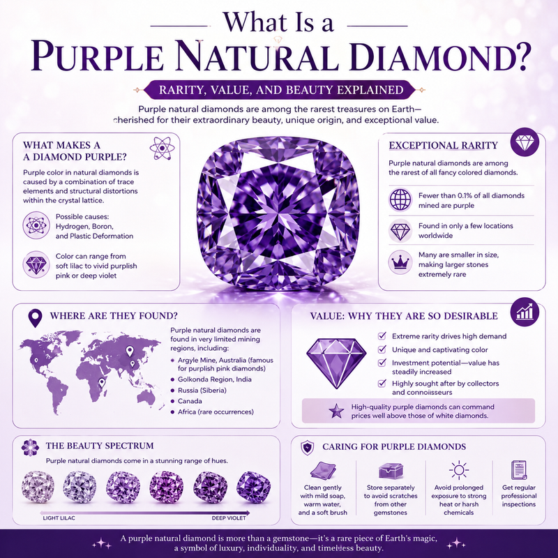What Is a Purple Natural Diamond? Rarity, Value, and Beauty Explained