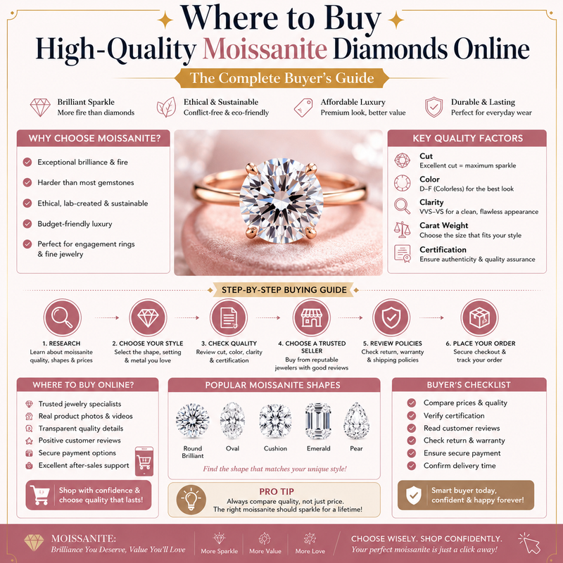 Where to Buy High-Quality Moissanite Diamonds Online: The Complete Buyer’s Guide