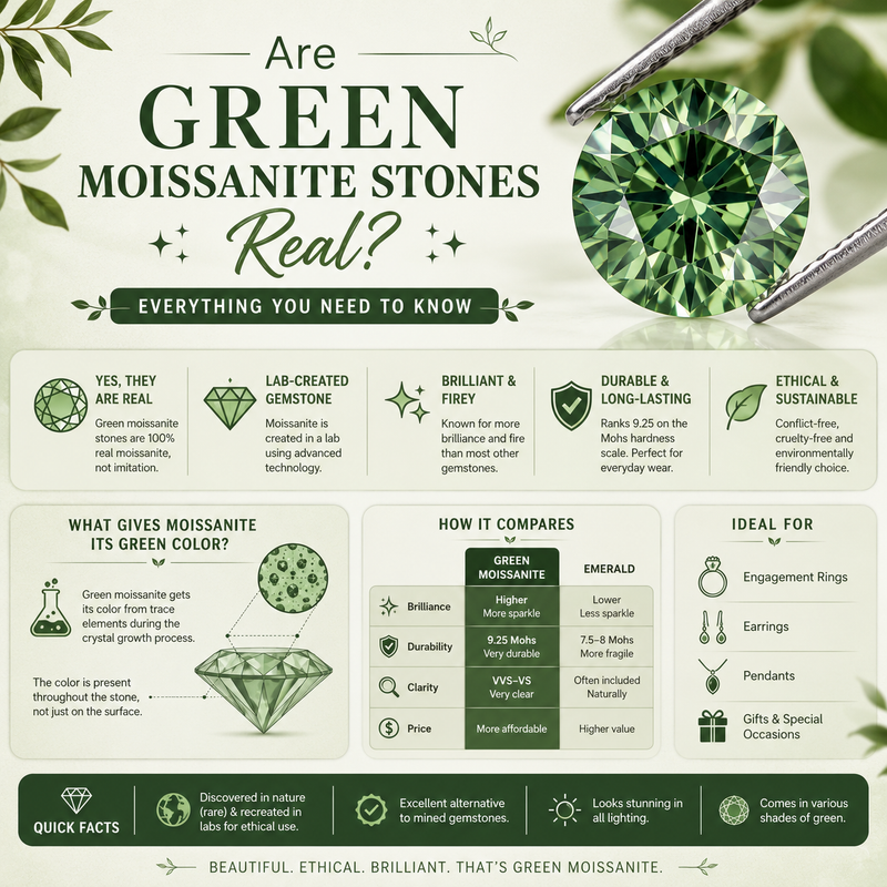 Are Green Moissanite Stones Real? Everything You Need to Know