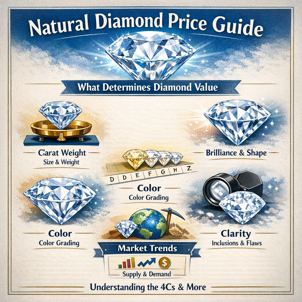 Natural Diamond Price Guide: What Determines Diamond Value