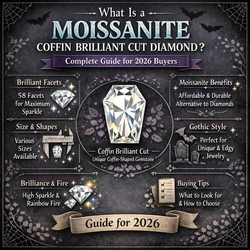 What Is a Moissanite Coffin Brilliant Cut Diamond? Complete Guide for 2026 Buyers