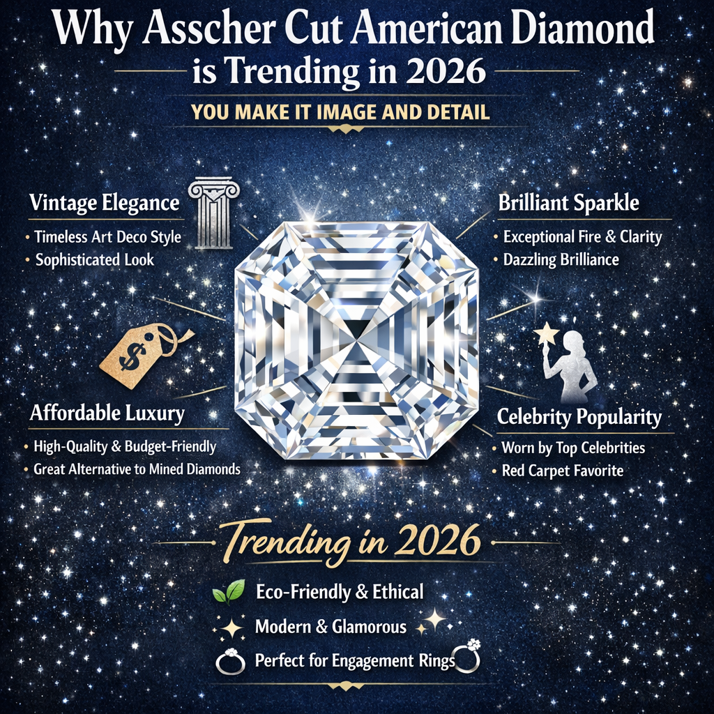 Why Asscher Cut American Diamond is Trending in 2026