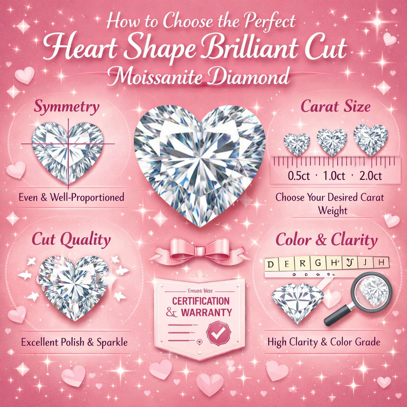 How to Choose the Perfect Heart Shape Brilliant Cut Moissanite Diamond