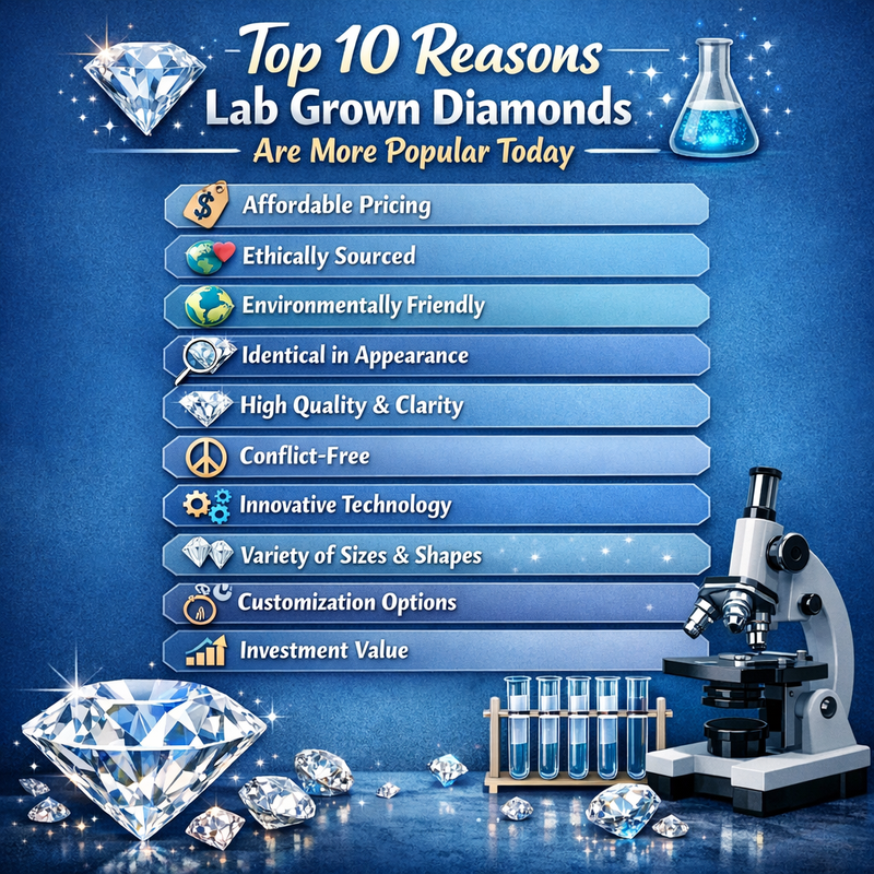Top 10 Reasons Lab Grown Diamonds Are More Popular Today