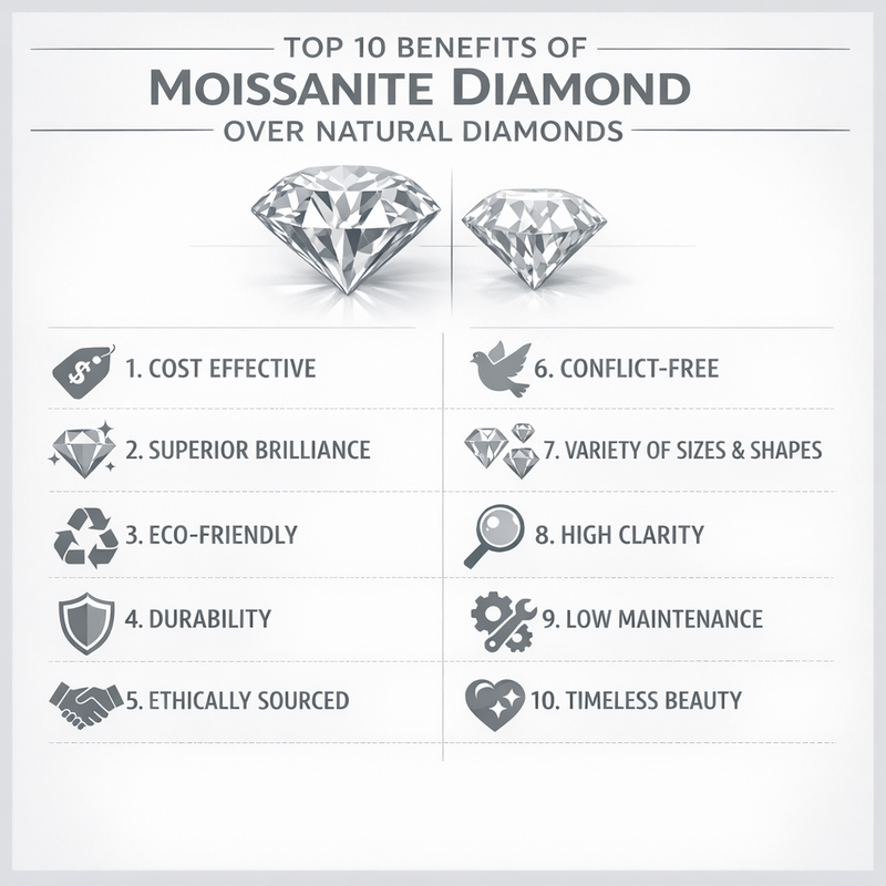 Top 10 Benefits of Moissanite Diamond Over Natural Diamonds