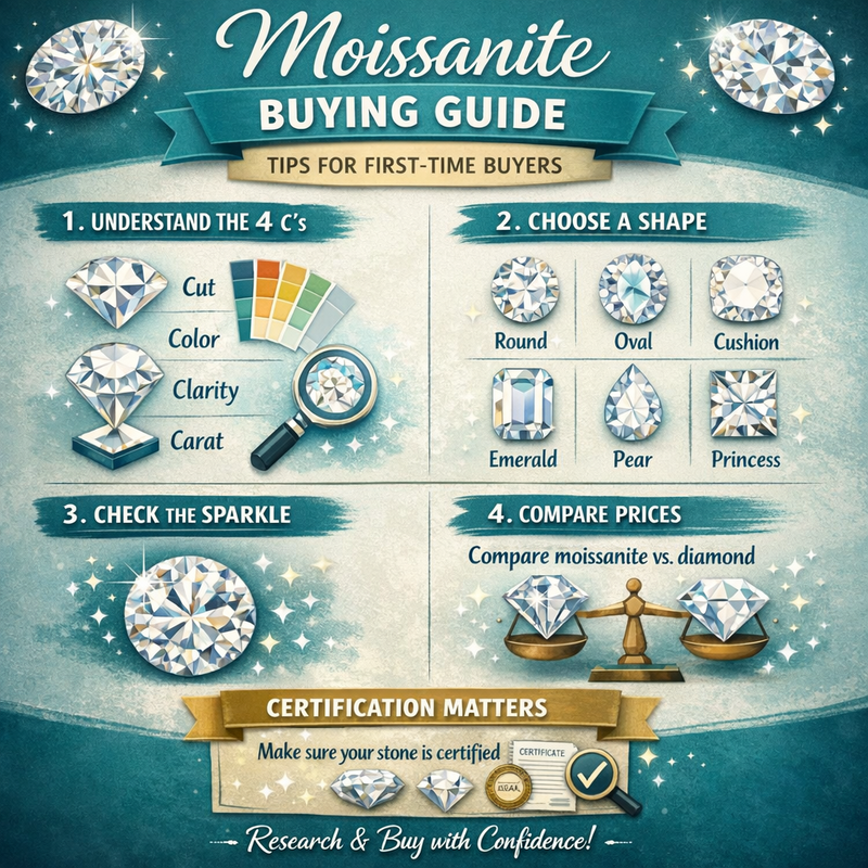 Moissanite Buying Guide: Tips for First-Time Buyers