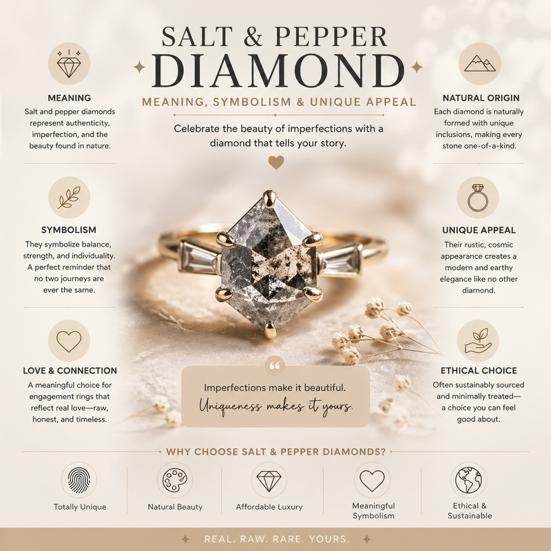 Salt and Pepper Diamond Meaning, Symbolism & Unique Appeal