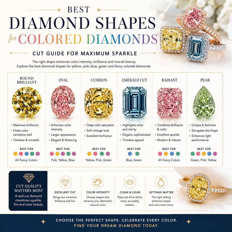 Best Diamond Shapes for Colored Diamonds – Cut Guide for Maximum Sparkle