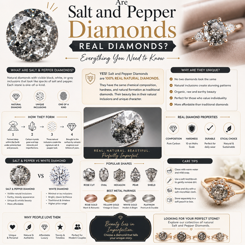 Are Salt and Pepper Diamonds Real Diamonds? Everything You Need to Know