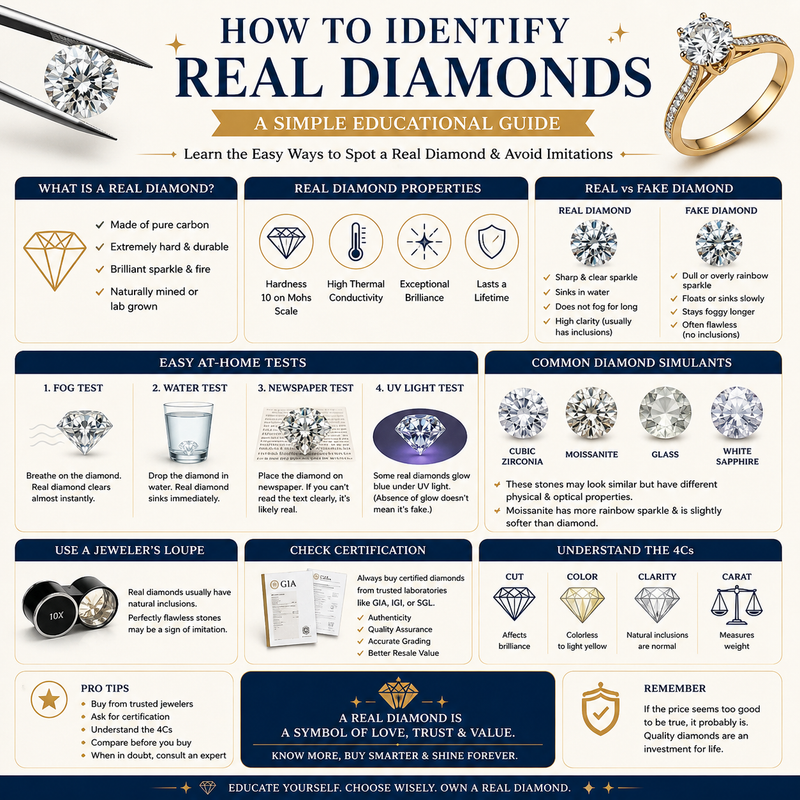 How to Identify Real Diamonds: A Simple Educational Guide